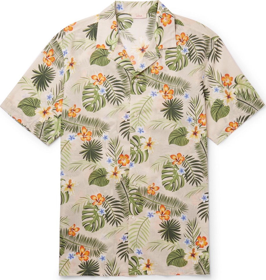 Altea Camp-Collar Printed Cotton Shirt