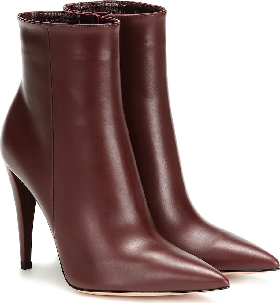 Gianvito Rossi Scarlet leather ankle boots
