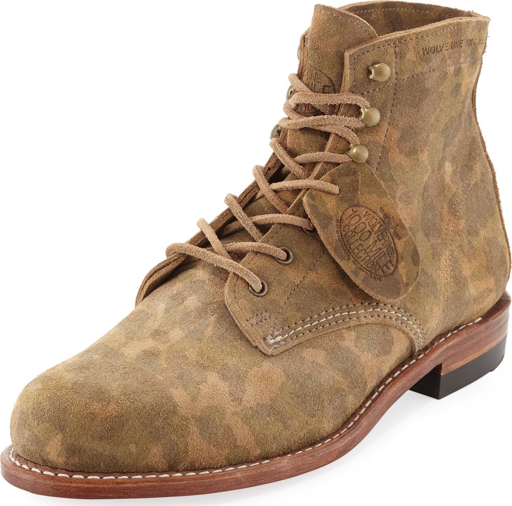 Wolverine Camouflage-Print 1000 Mile Boot, Green