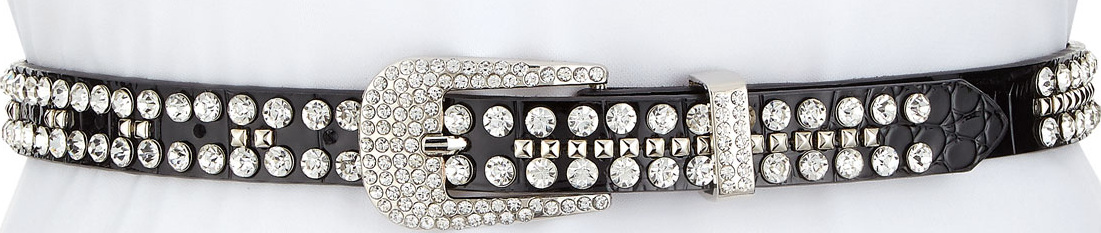 Veronica Beard Cowgirl Embellished Leather Belt