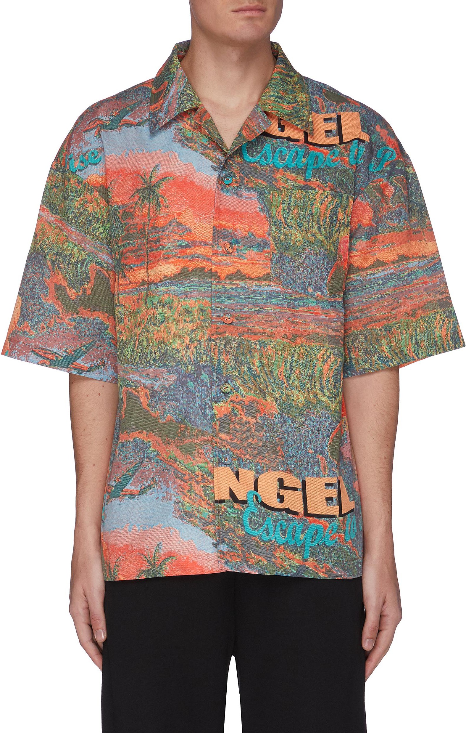 Angel Chen Hawaiian Print Shirt