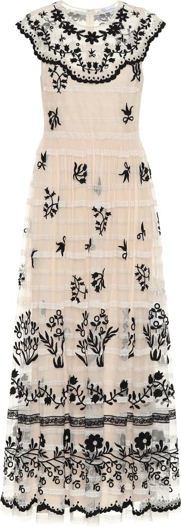 RED Valentino Embroidered tulle gown