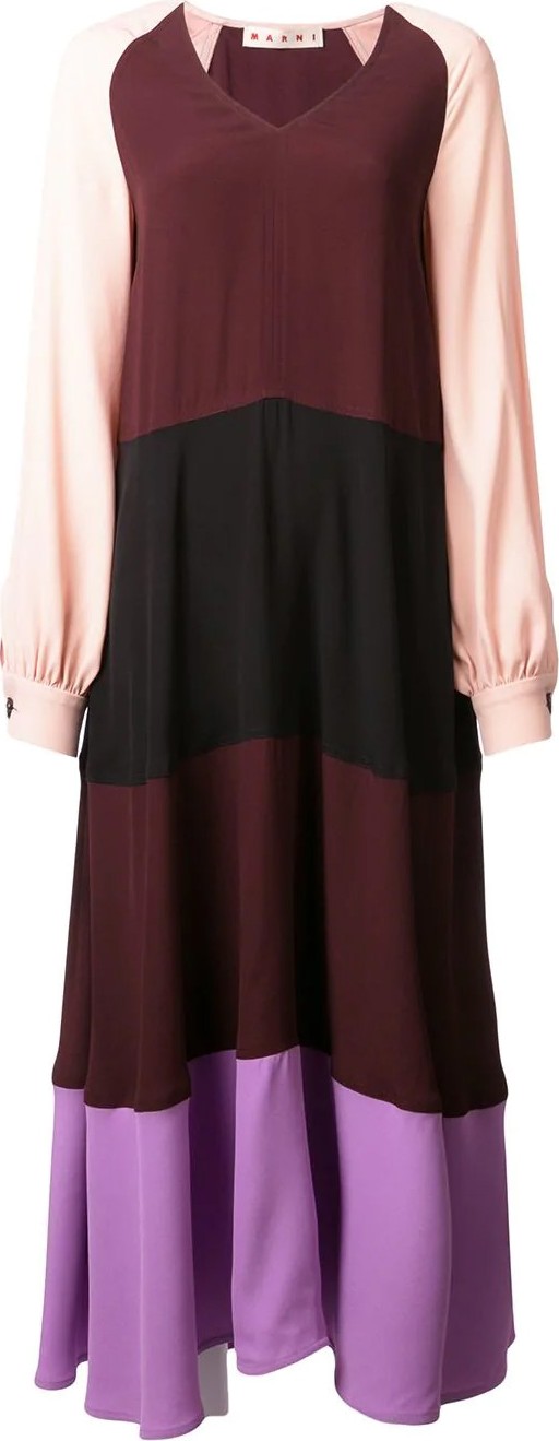 Marni color-block maxi dress