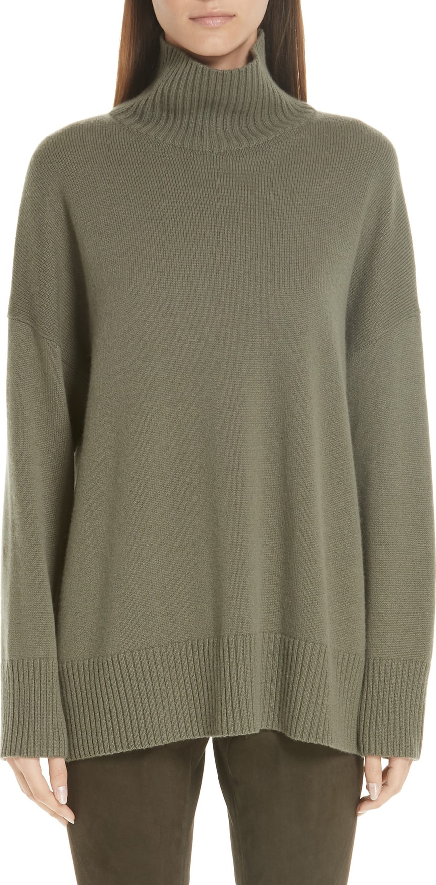 Lafayette 148 New York Relaxed Cashmere Turtleneck Sweater