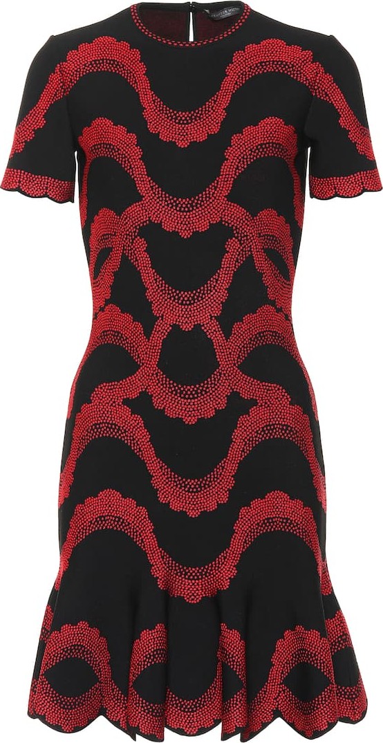Alexander McQueen Jacquard knit dress