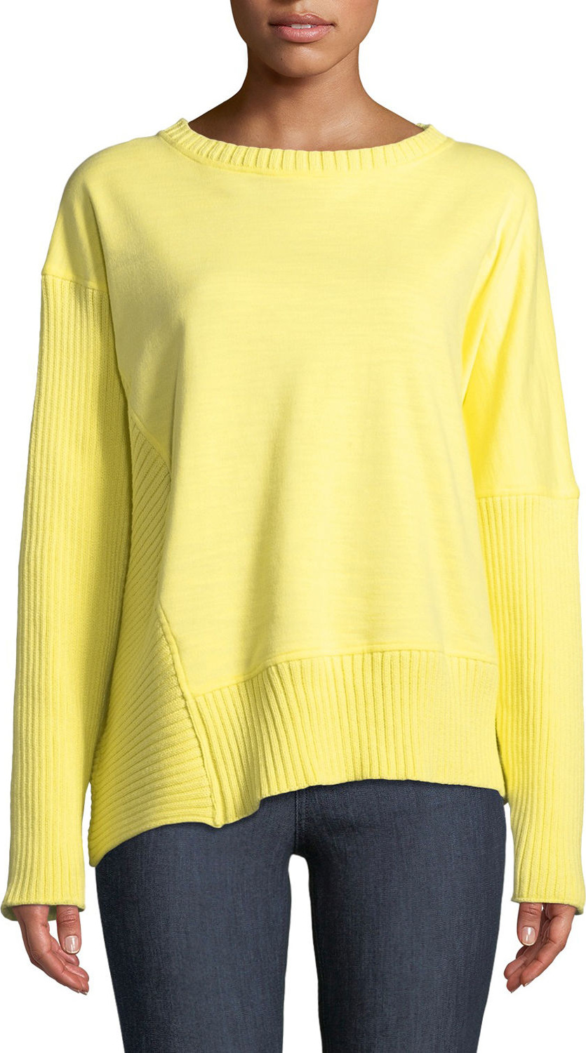 Neon Buddha South Beach Pullover Sweater w/ Asymmetric Hem