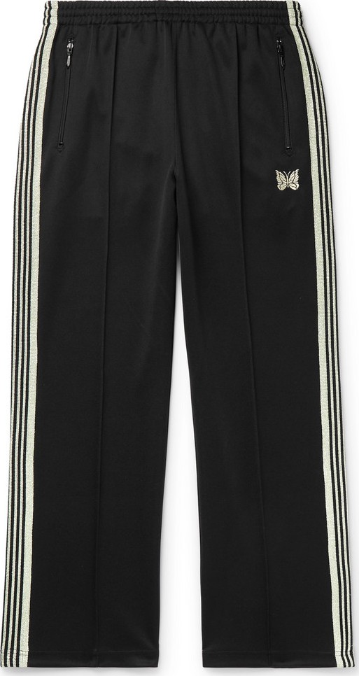 Needles Glittered Webbing-Trimmed Tech-Jersey Track Pants