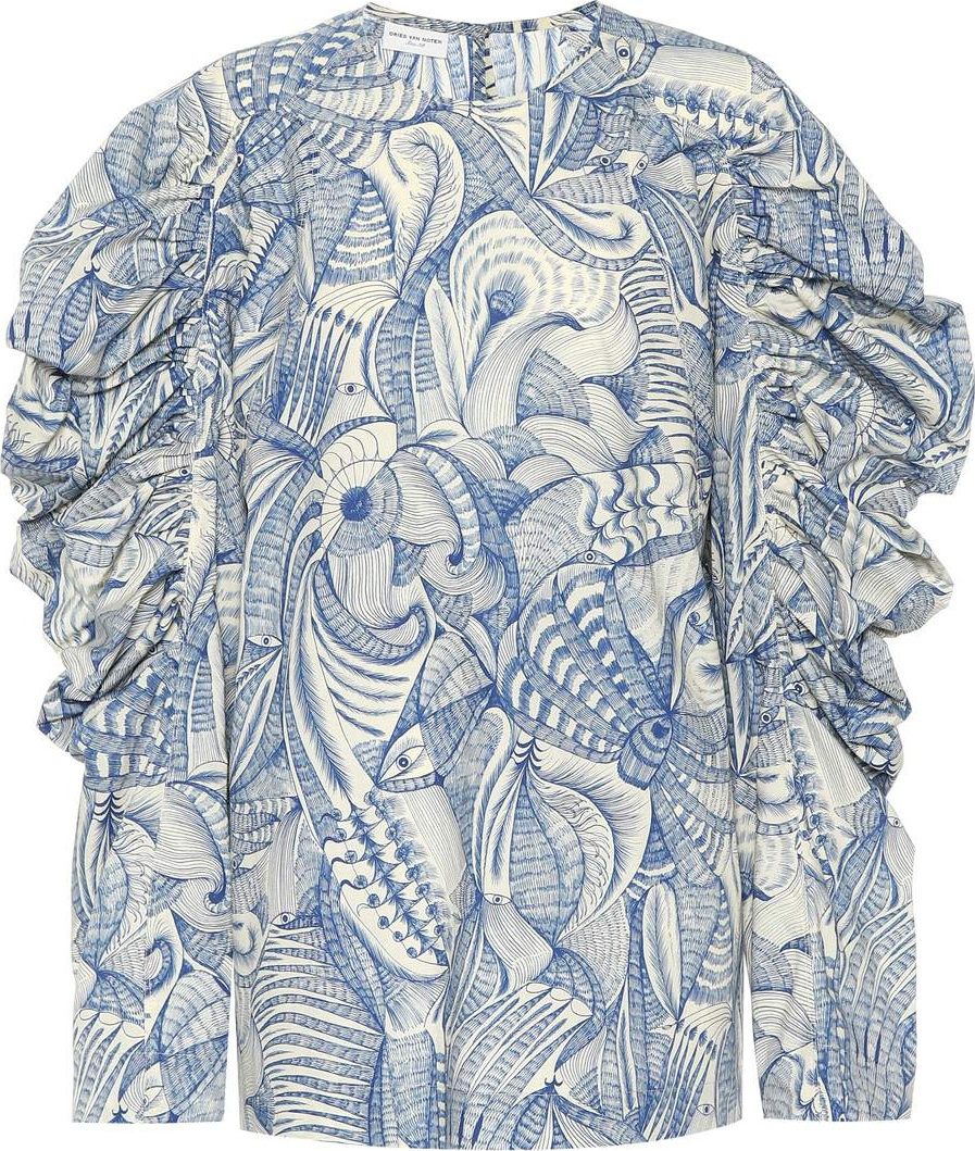 Dries Van Noten Corsica printed cotton blouse