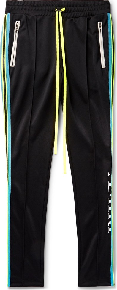 Amiri Skinny-Fit Webbing-Trimmed Tech-Jersey Sweatpants