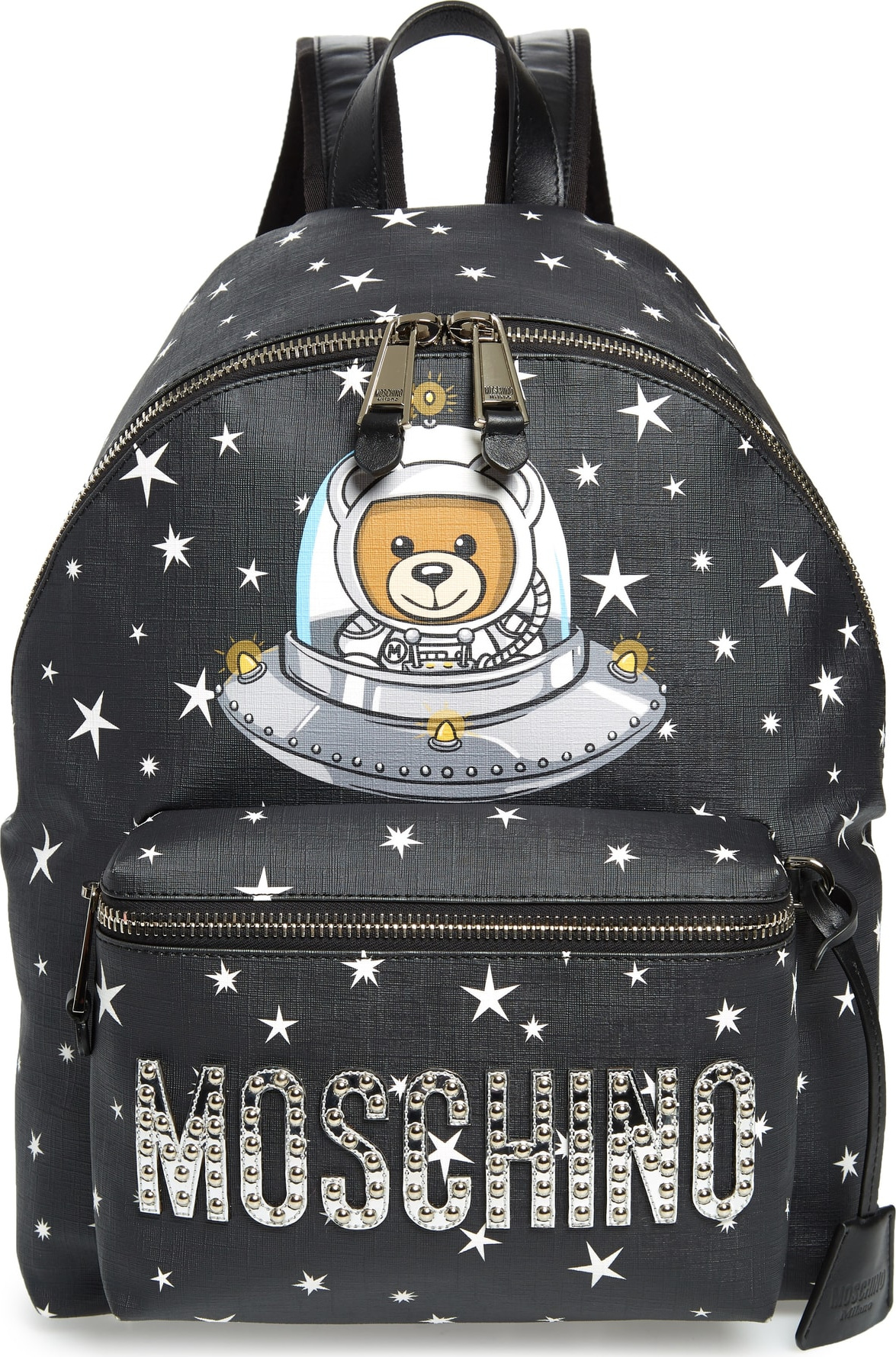 Moschino UFO Teddy Bear Faux Leather Backpack
