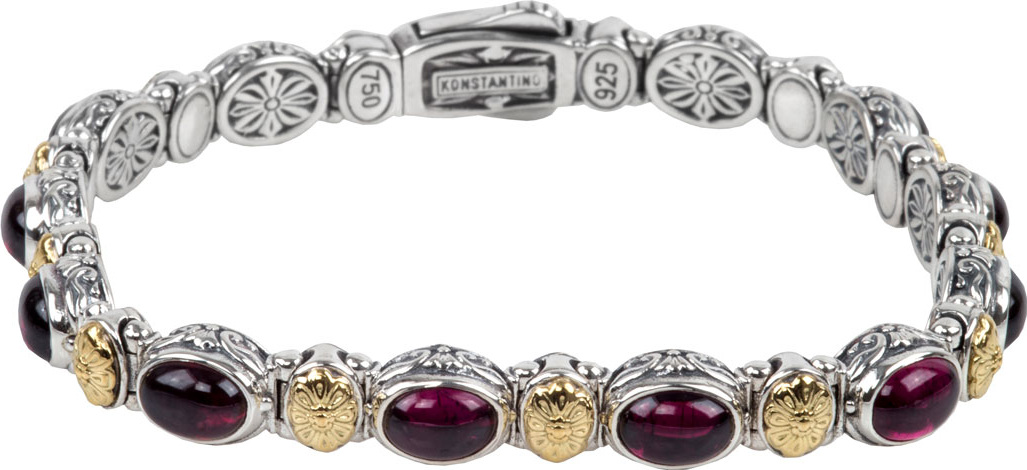 Konstantino Hestia Rhodolite Garnet Station Bracelet