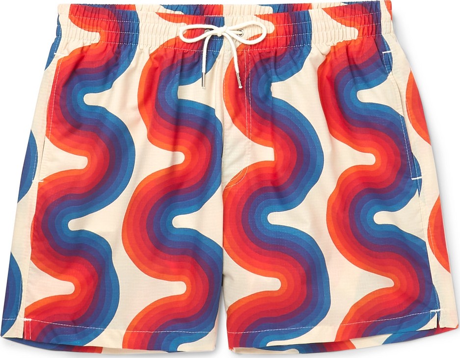 Dries Van Noten Printed Mid-Length Ripstop Swim Shorts