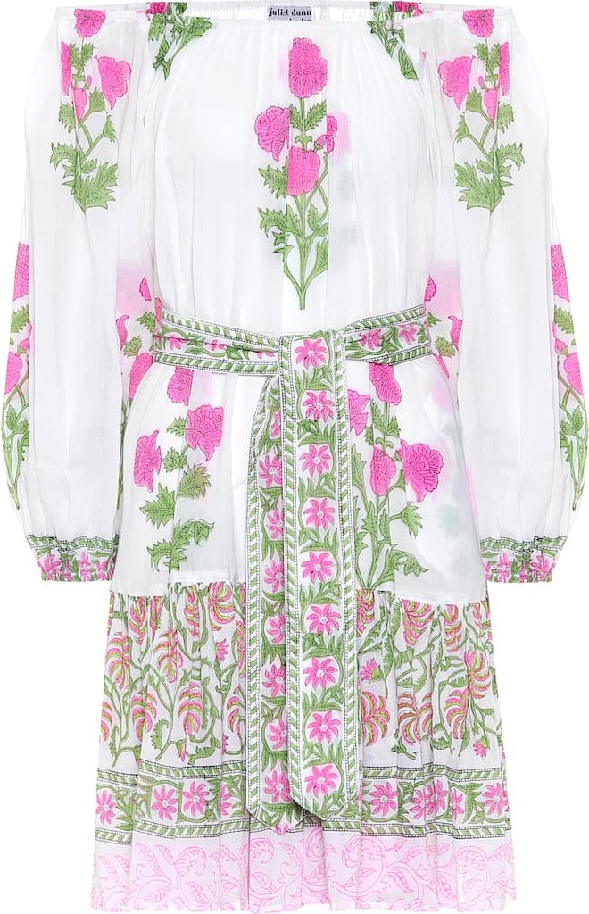 Juliet Dunn Floral cotton minidress
