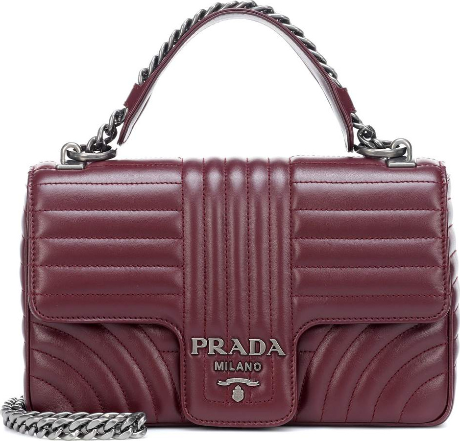 Prada Diagramme leather shoulder bag