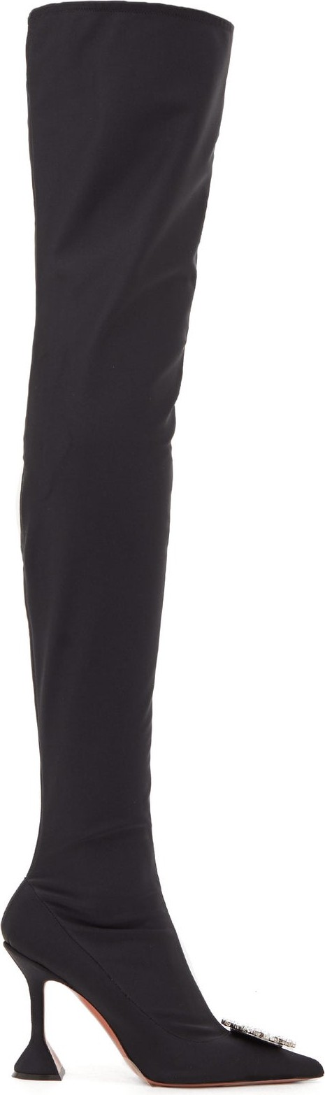 Amina Muaddi Begum crystal-embellished over-the-knee boots