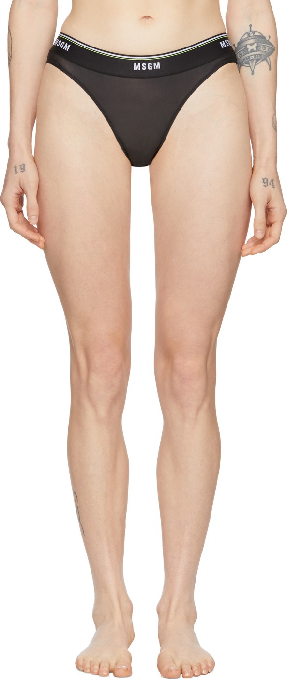 MSGM Black Elastic Band Briefs