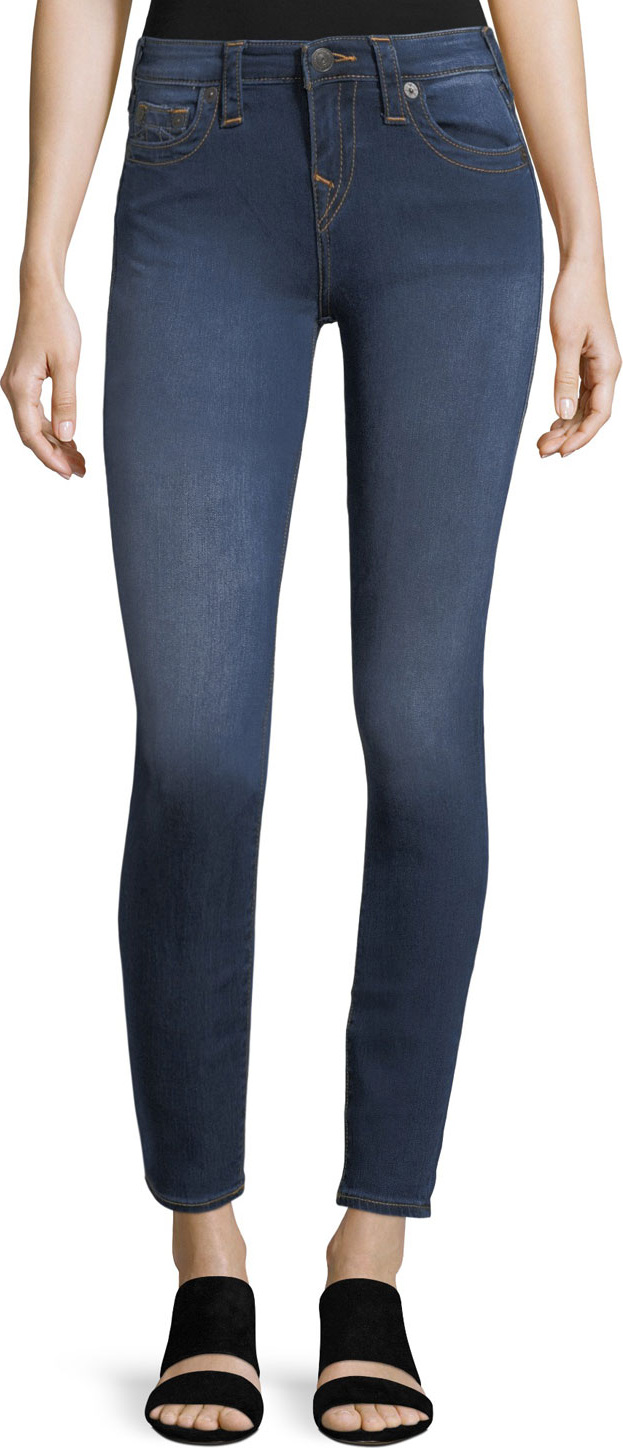 True Religion Halle Mid-Rise Super Skinny Jeans