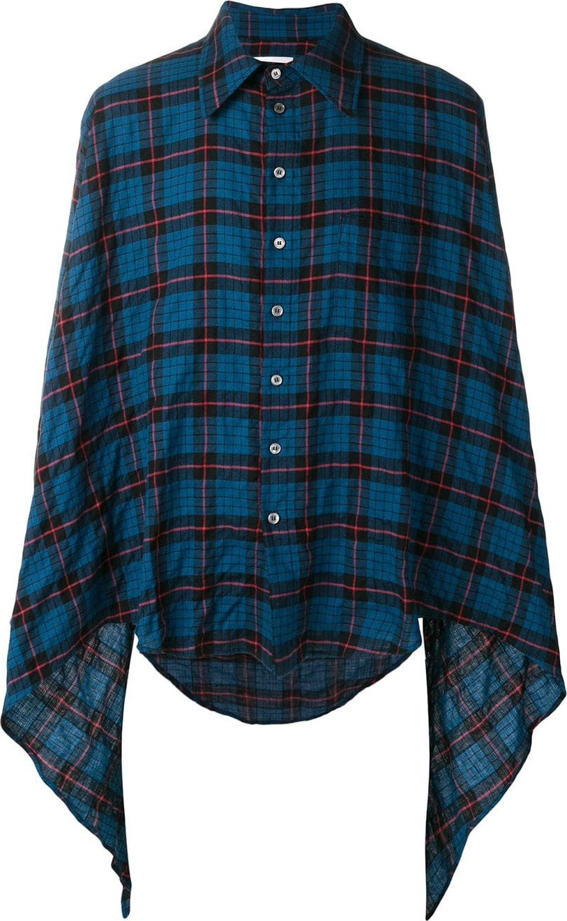 Faith Connexion asymmetric checked shirt
