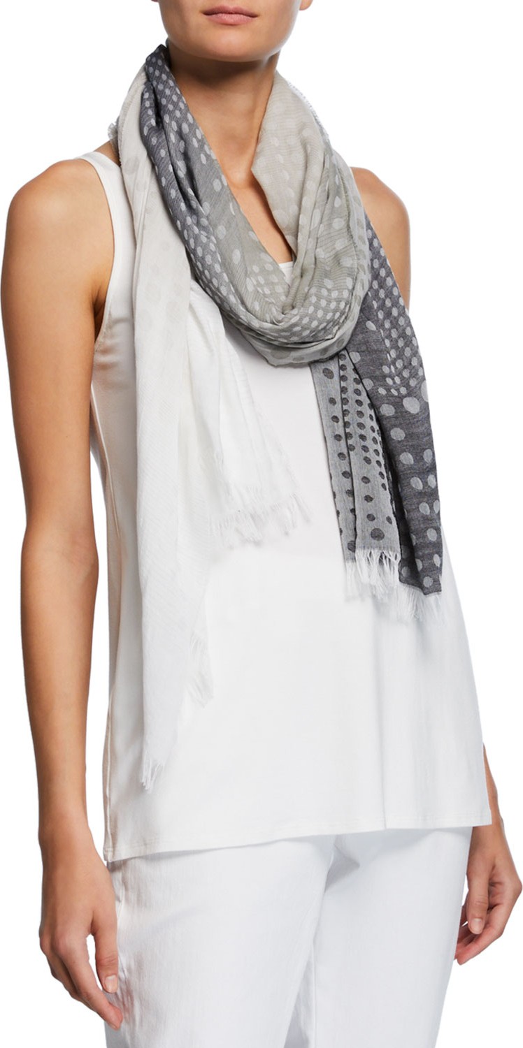 Eileen Fisher Organic Cotton Dots Scarf