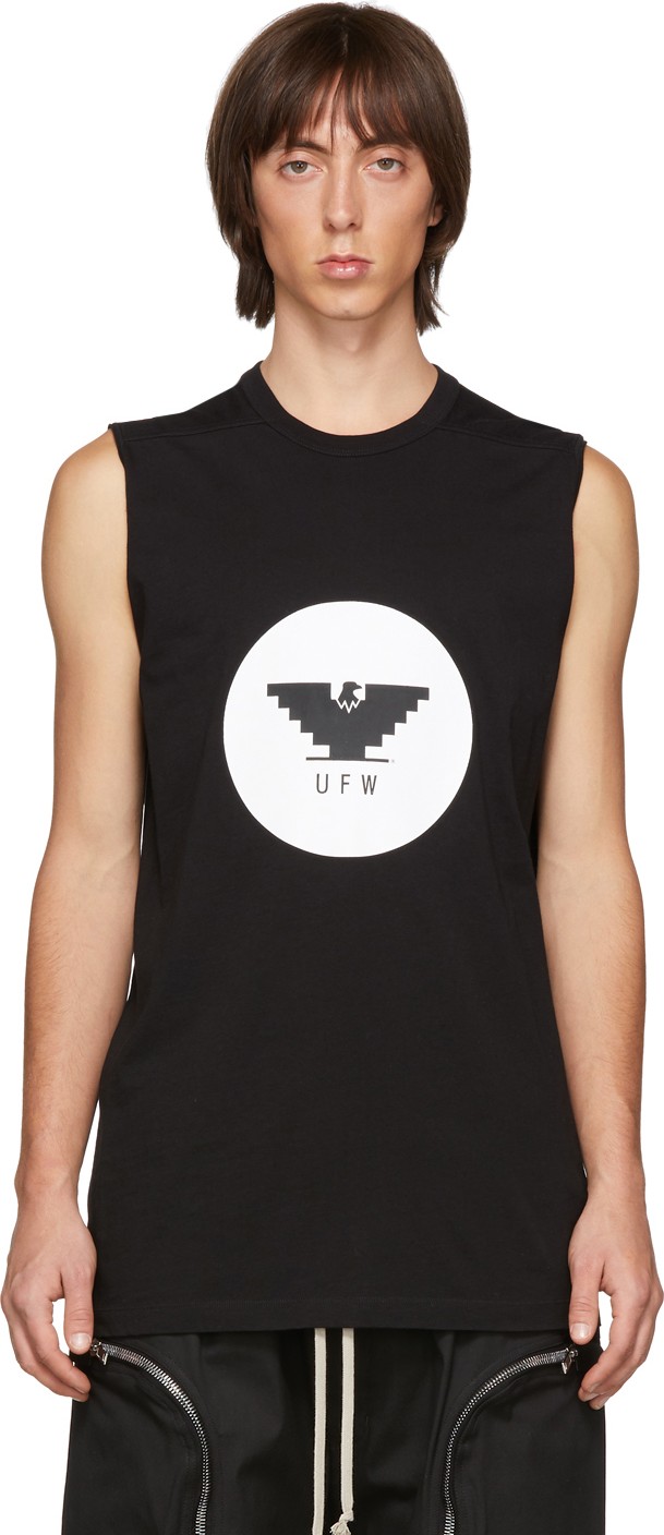 Rick Owens Black Level Sleeveless T-Shirt