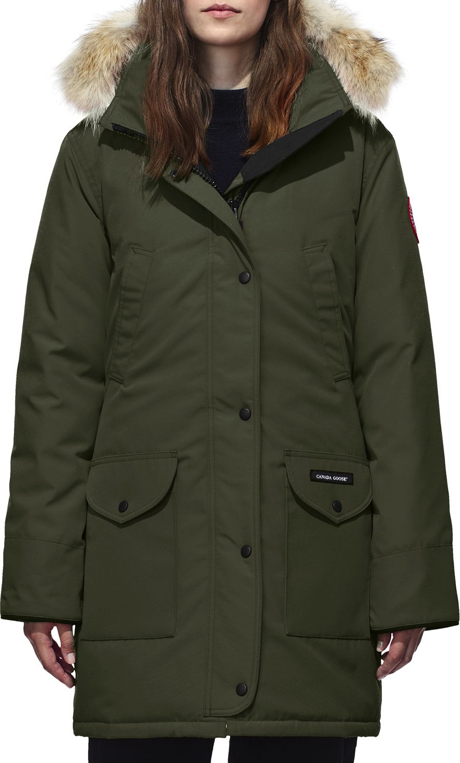 Canada Goose Trillium Down Parka Coat w/ Natural Coyote Fur Trim