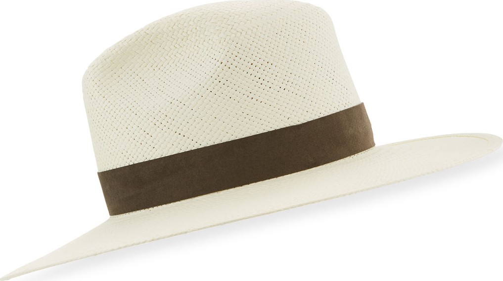 Janessa Leone Marcell Packable Straw Fedora Hat