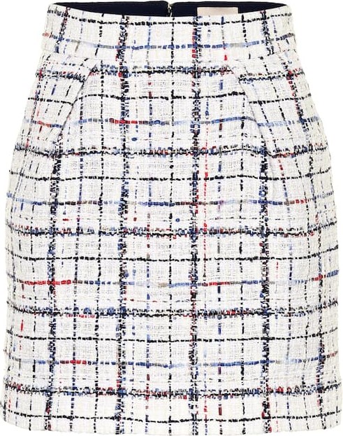 Alexandre Vauthier High-rise checked tweed miniskirt