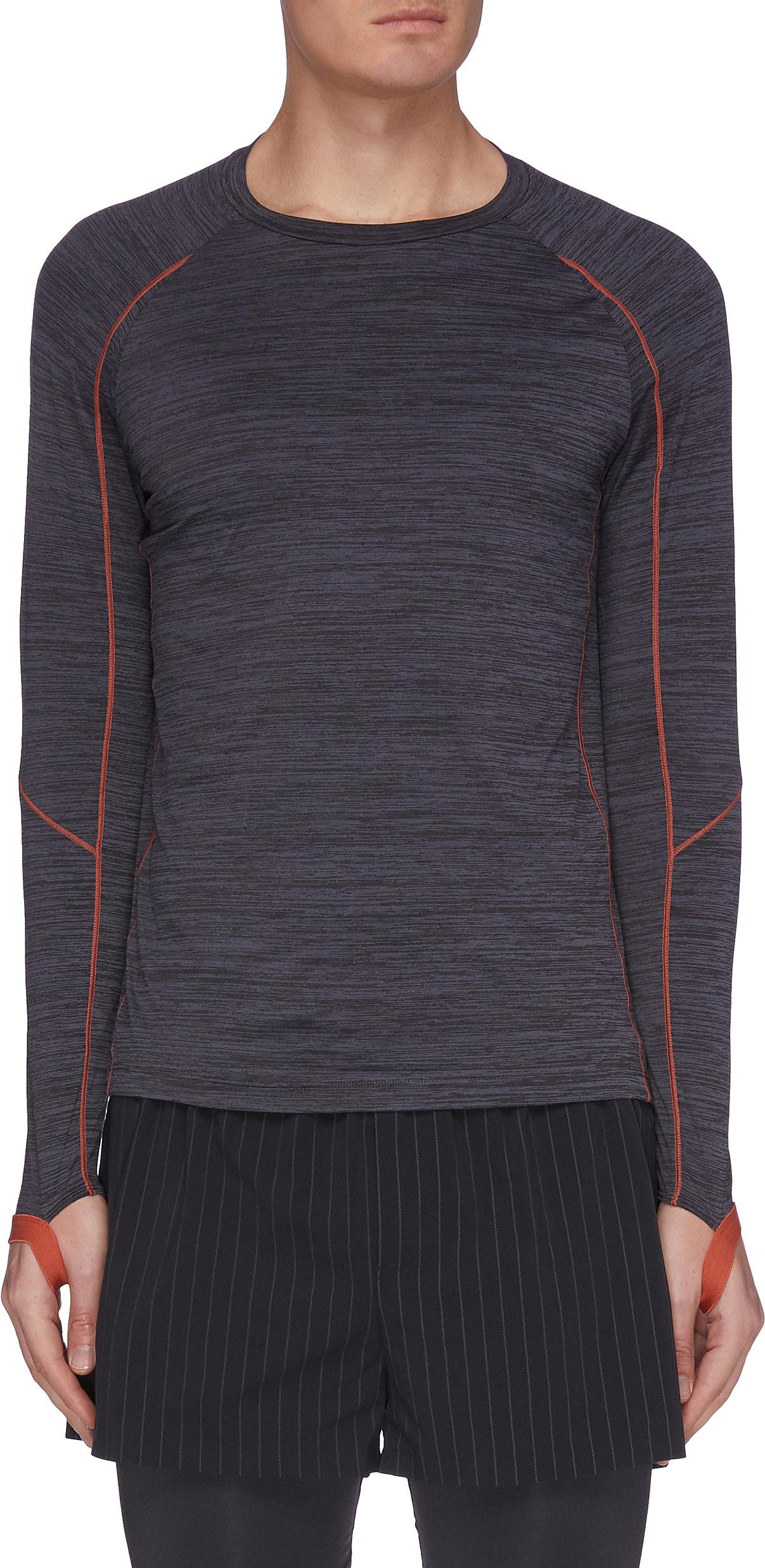 Particle Fever Quickdry stirrup cuff contrast piping T-shirt