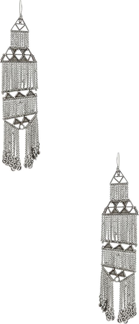 Saint Laurent Triangle Drop Earrings