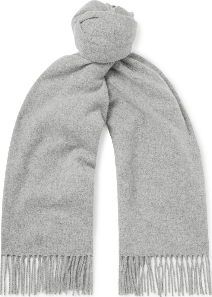 Acne Studios Canada Narrow Fringed Mélange Wool Scarf