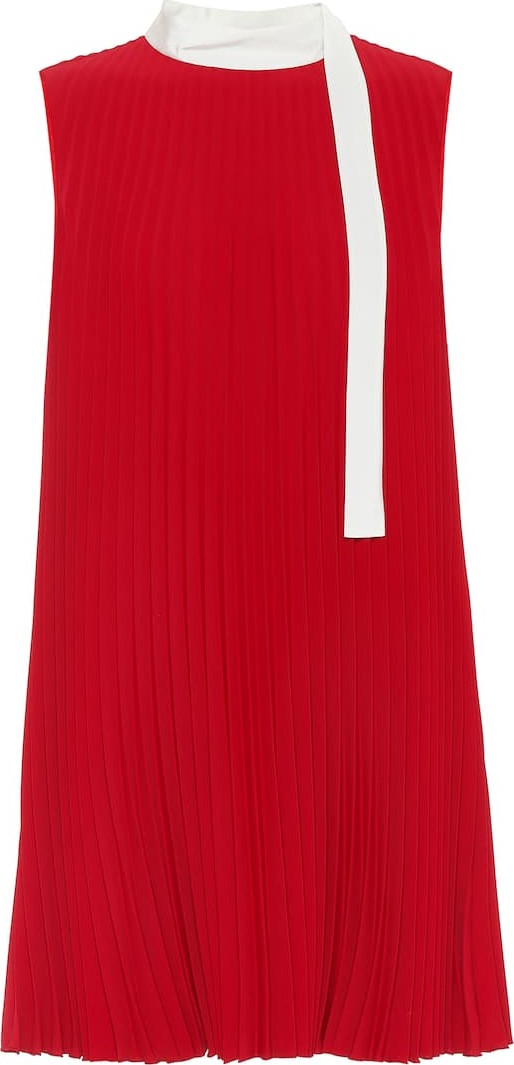RED Valentino Pleated crêpe minidress
