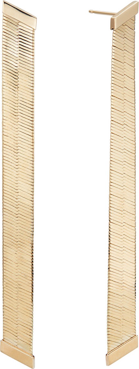 Lana 14k Liquid Gold Thick Linear Earrings