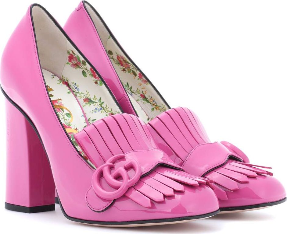 Gucci Marmont patent leather pumps