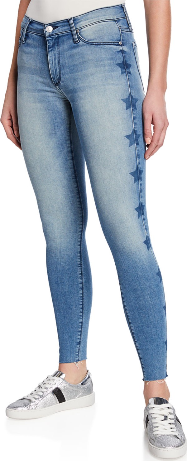 Black Orchid Noah Ankle Fray Skinny Jeans w/ Stars