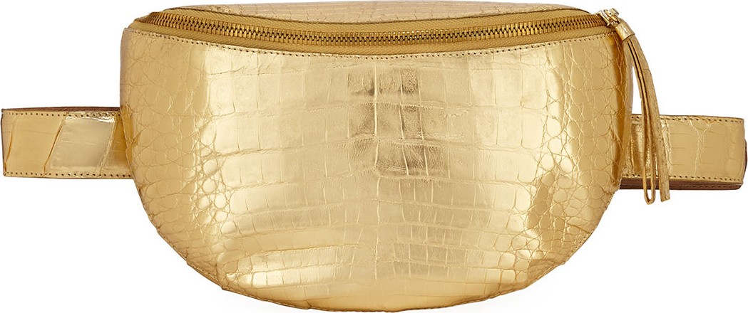 Nancy Gonzalez Lola Small Metallic Crocodile Belt Bag
