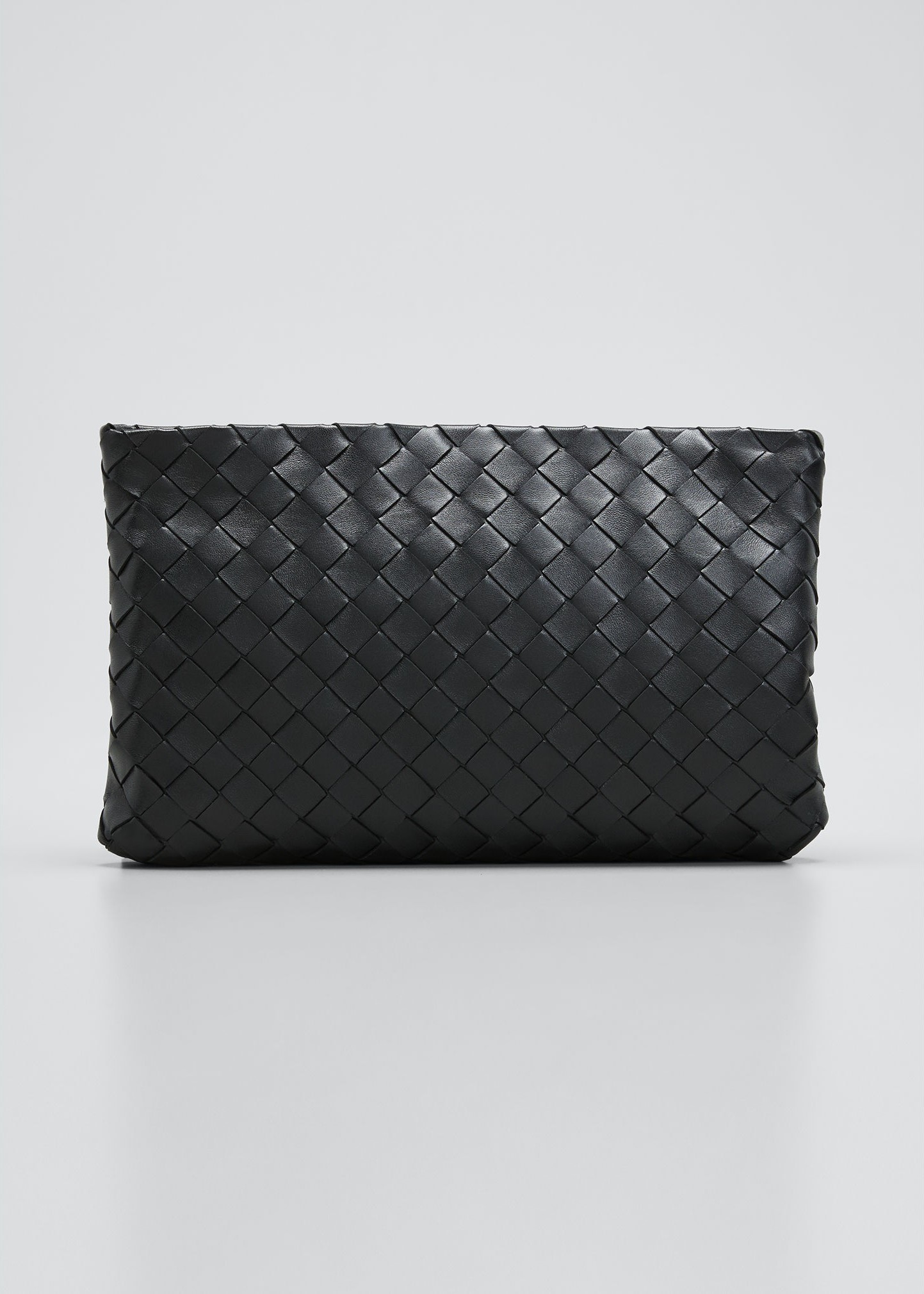 Bottega Veneta Intrecciato Woven Shiny Napa Pouch Bag