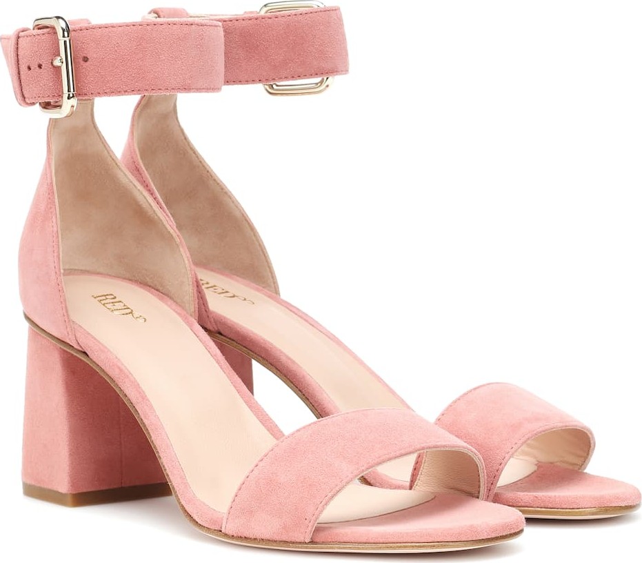 RED Valentino RED (V) suede block heel pumps