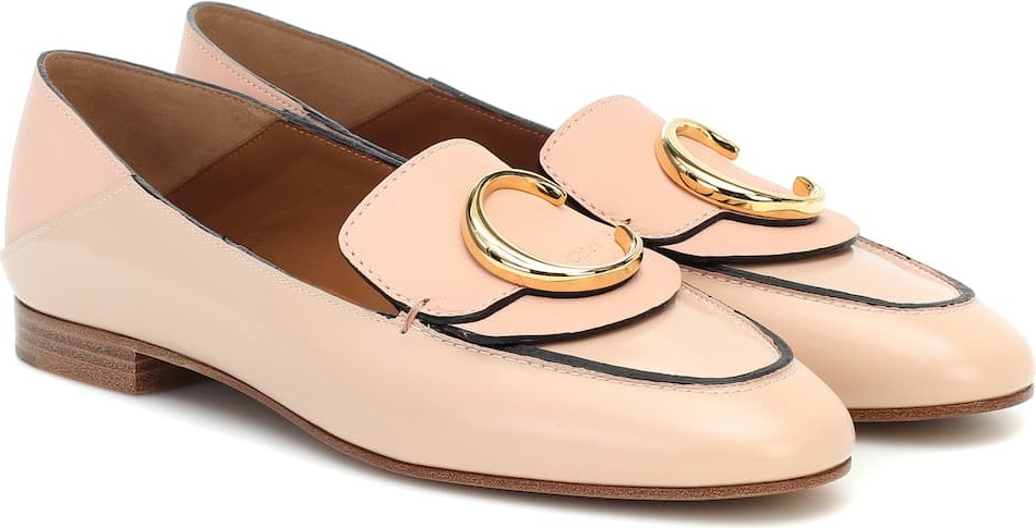 Chloe Chloé C leather loafers