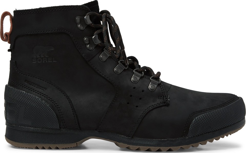 Sorel Ankeny Waterproof Rubber and Suede-Trimmed Leather Boots