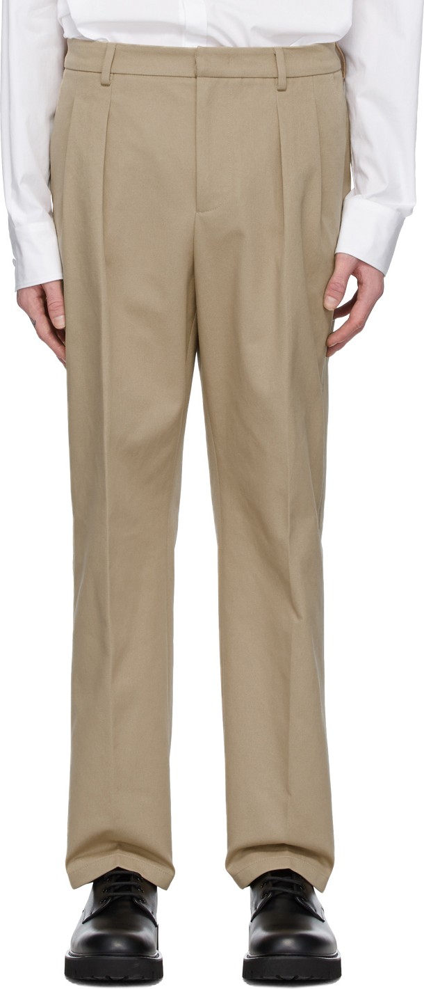Valentino Beige Knit Seam Trousers Valentino Beige Knit Seam Trousers