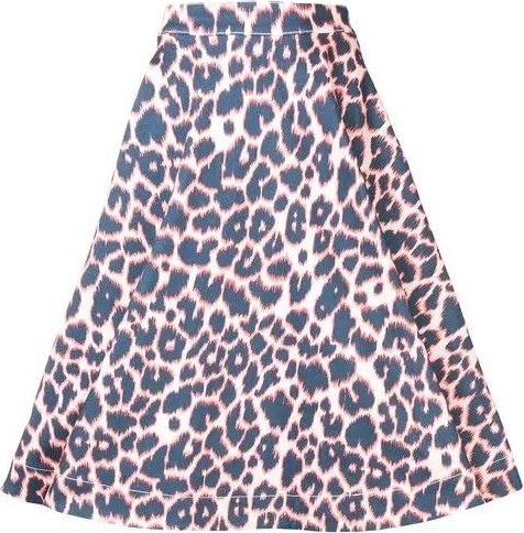 Calvin Klein Collection leopard print full skirt