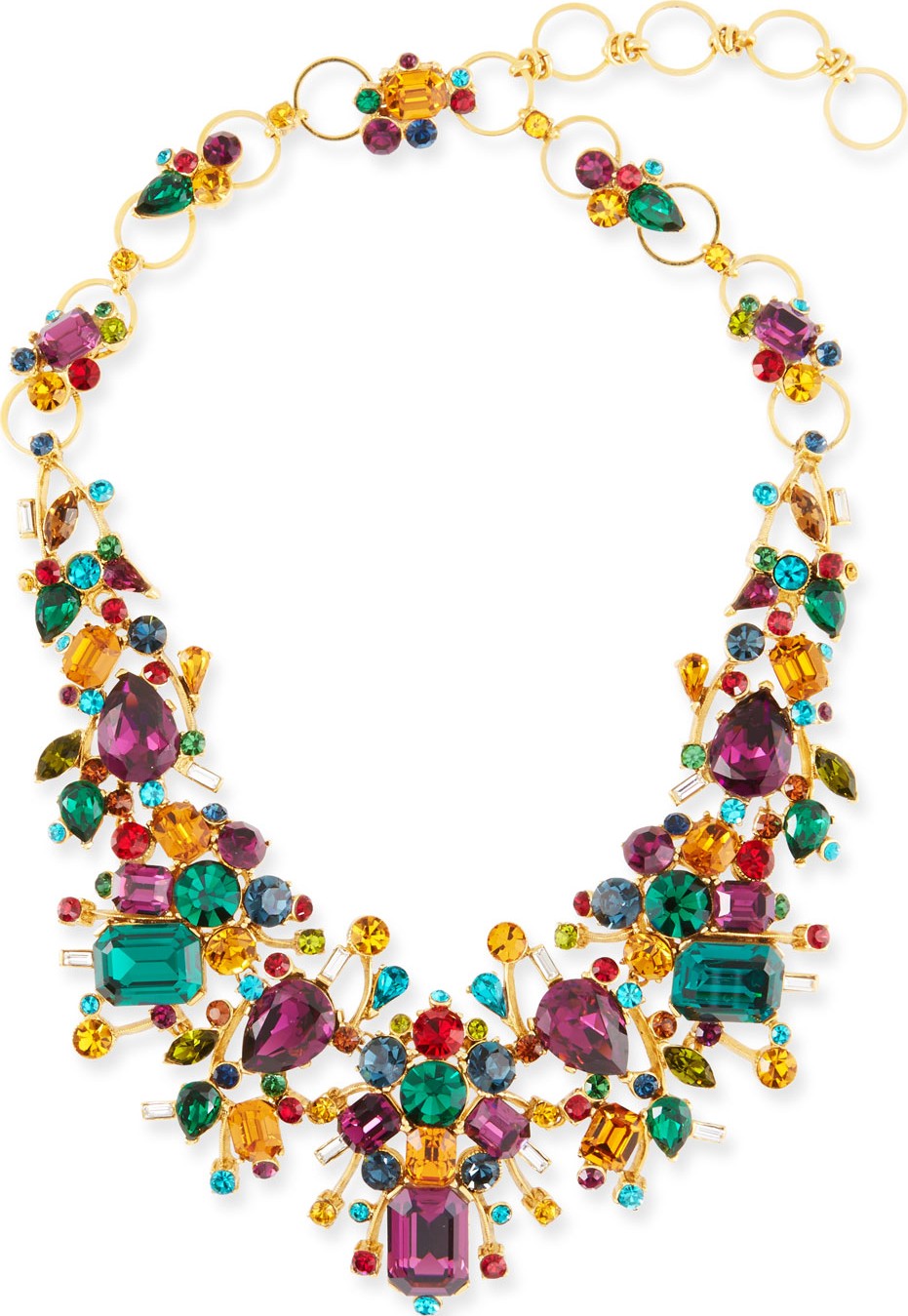 Jose & Maria Barrera Large Multicolor Stone Necklace