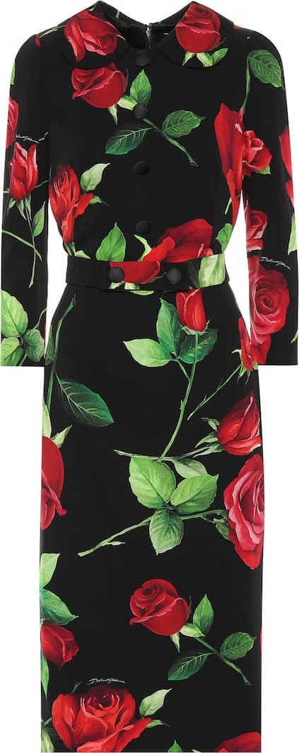 Dolce & Gabbana Floral stretch-silk dress