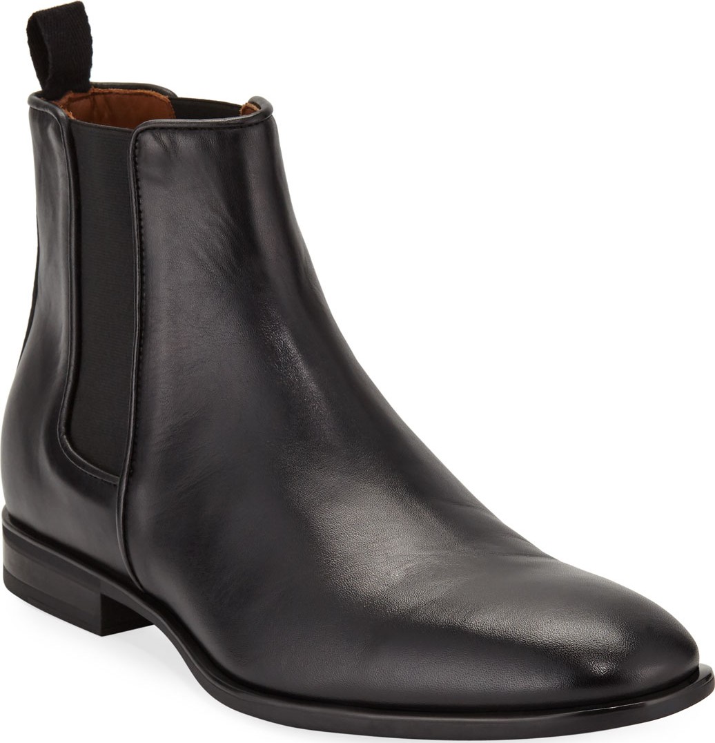 Aquatalia Men's Adrian  Leather Dress Chelsea Boots