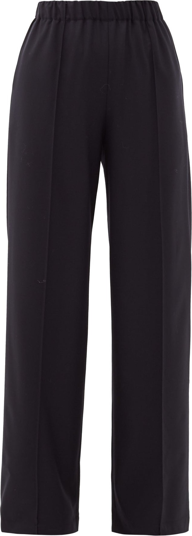 Raey Pintucked elasticated-waist wool trousers