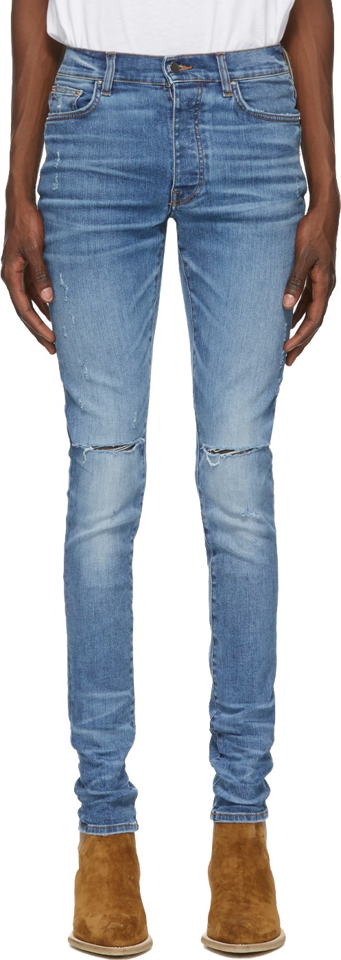 Amiri Blue Slash Jeans