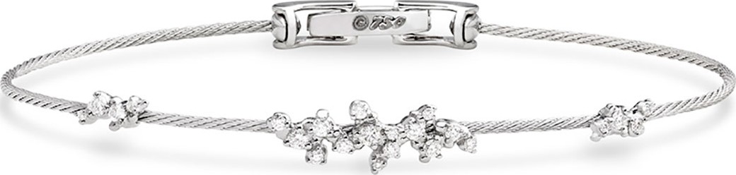 Paul Morelli Diamond Confetti Wire Bracelet in 18K White Gold