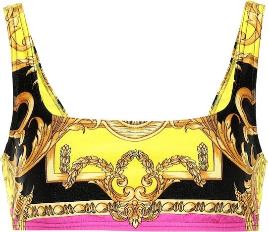 Versace Printed bikini top