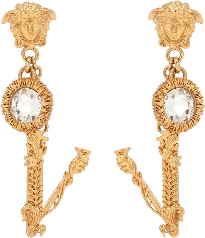 Versace Exclusive to Mytheresa – Crystal-embellished Virtus earrings