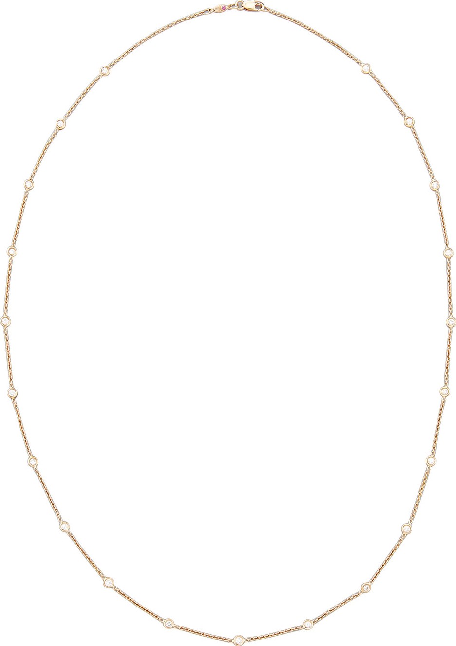 Roberto Coin 24" Rose Gold 21-Diamond Station Necklace